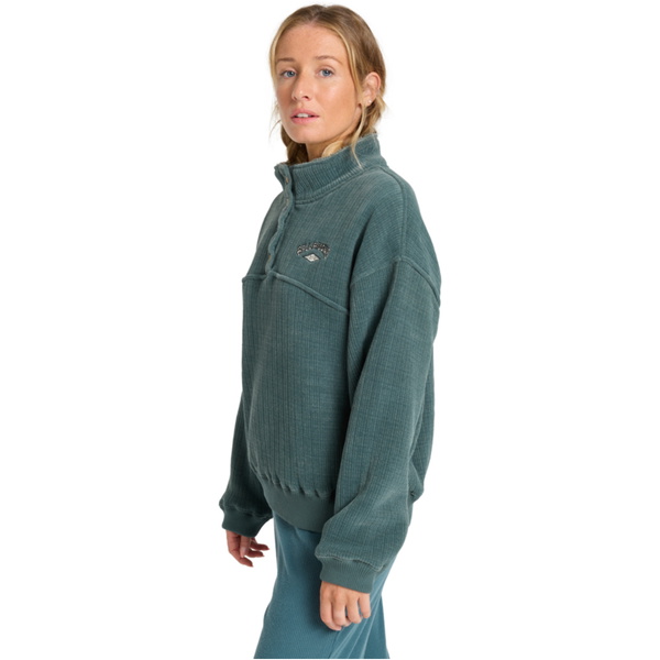 2025 Billabong Womens All Mine Pullover Sweatshirt EBJPF00115 - Slate Blue